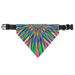 Vibrant Psychedelic Optical Illusion Over The Collar Dog Bandana