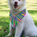 Vibrant Psychedelic Optical Illusion Over The Collar Dog Bandana