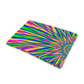 Vibrant Psychedelic Optical Illusion Pet Cooling Mat Cover