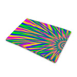 Vibrant Psychedelic Optical Illusion Pet Cooling Mat Cover