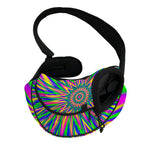 Vibrant Psychedelic Optical Illusion Pet Sling Carrier