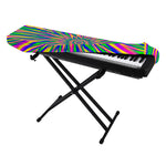 Vibrant Psychedelic Optical Illusion Piano Keyboard Cover