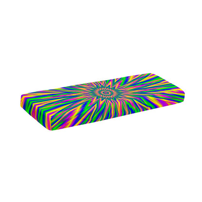 Vibrant Psychedelic Optical Illusion Piano Keyboard Cover