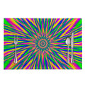 Vibrant Psychedelic Optical Illusion Placemat
