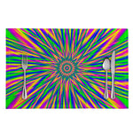Vibrant Psychedelic Optical Illusion Placemat