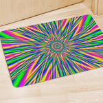 Vibrant Psychedelic Optical Illusion Polyester Doormat