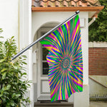 Vibrant Psychedelic Optical Illusion Polyester Flag