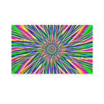 Vibrant Psychedelic Optical Illusion Polyester Flag