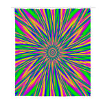 Vibrant Psychedelic Optical Illusion Polyester Shower Curtain
