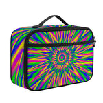 Vibrant Psychedelic Optical Illusion Portable Lunch Bag