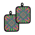 Vibrant Psychedelic Optical Illusion Pot Holders