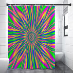 Vibrant Psychedelic Optical Illusion Premium Shower Curtain