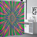 Vibrant Psychedelic Optical Illusion Premium Shower Curtain