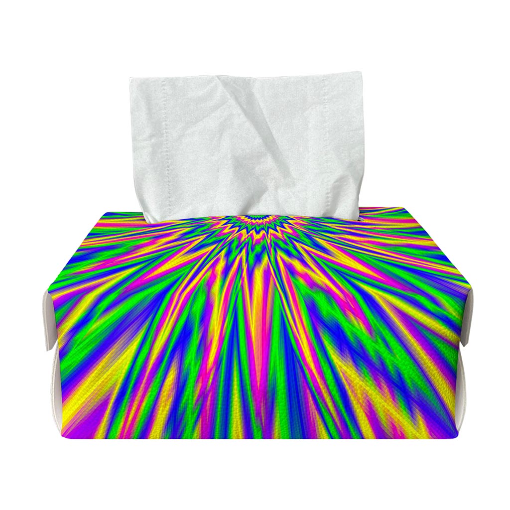 Vibrant Psychedelic Optical Illusion Rectangle Tissue Box Cover