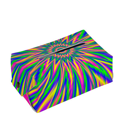 Vibrant Psychedelic Optical Illusion Rectangle Tissue Box Cover