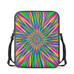 Vibrant Psychedelic Optical Illusion Rectangular Crossbody Bag