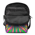 Vibrant Psychedelic Optical Illusion Rectangular Crossbody Bag