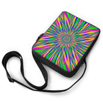 Vibrant Psychedelic Optical Illusion Rectangular Crossbody Bag