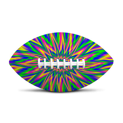 Vibrant Psychedelic Optical Illusion Rugby Ball