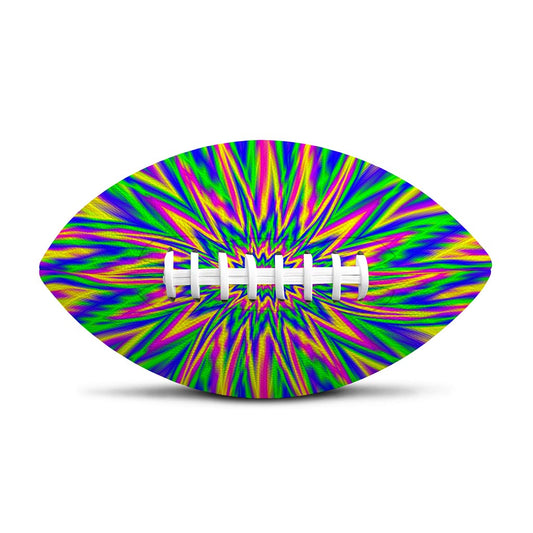 Vibrant Psychedelic Optical Illusion Rugby Ball