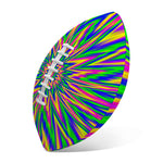 Vibrant Psychedelic Optical Illusion Rugby Ball