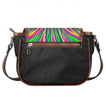 Vibrant Psychedelic Optical Illusion Saddle Bag