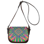 Vibrant Psychedelic Optical Illusion Saddle Bag