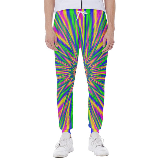 Vibrant Psychedelic Optical Illusion Scuba Joggers