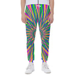 Vibrant Psychedelic Optical Illusion Scuba Joggers