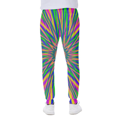 Vibrant Psychedelic Optical Illusion Scuba Joggers