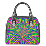 Vibrant Psychedelic Optical Illusion Shoulder Handbag