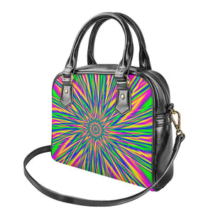 Vibrant Psychedelic Optical Illusion Shoulder Handbag