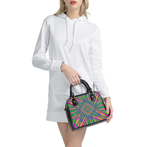 Vibrant Psychedelic Optical Illusion Shoulder Handbag