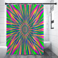 Vibrant Psychedelic Optical Illusion Shower Curtain