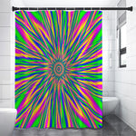 Vibrant Psychedelic Optical Illusion Shower Curtain