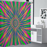 Vibrant Psychedelic Optical Illusion Shower Curtain