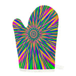 Vibrant Psychedelic Optical Illusion Single Oven Mitt