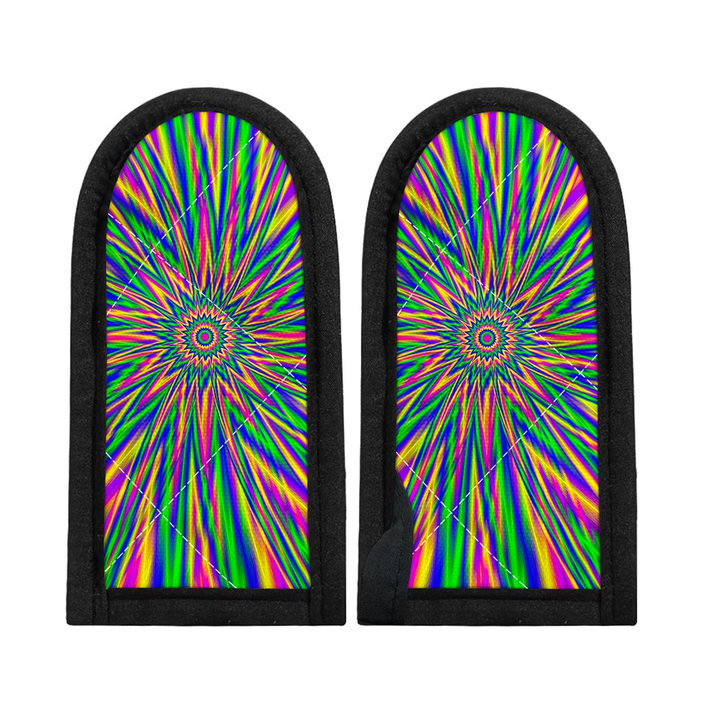 Vibrant Psychedelic Optical Illusion Skillet Handle Cover