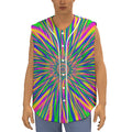 Vibrant Psychedelic Optical Illusion Sleeveless Baseball Jersey
