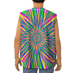 Vibrant Psychedelic Optical Illusion Sleeveless Baseball Jersey