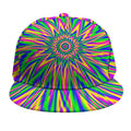 Vibrant Psychedelic Optical Illusion Snapback Cap