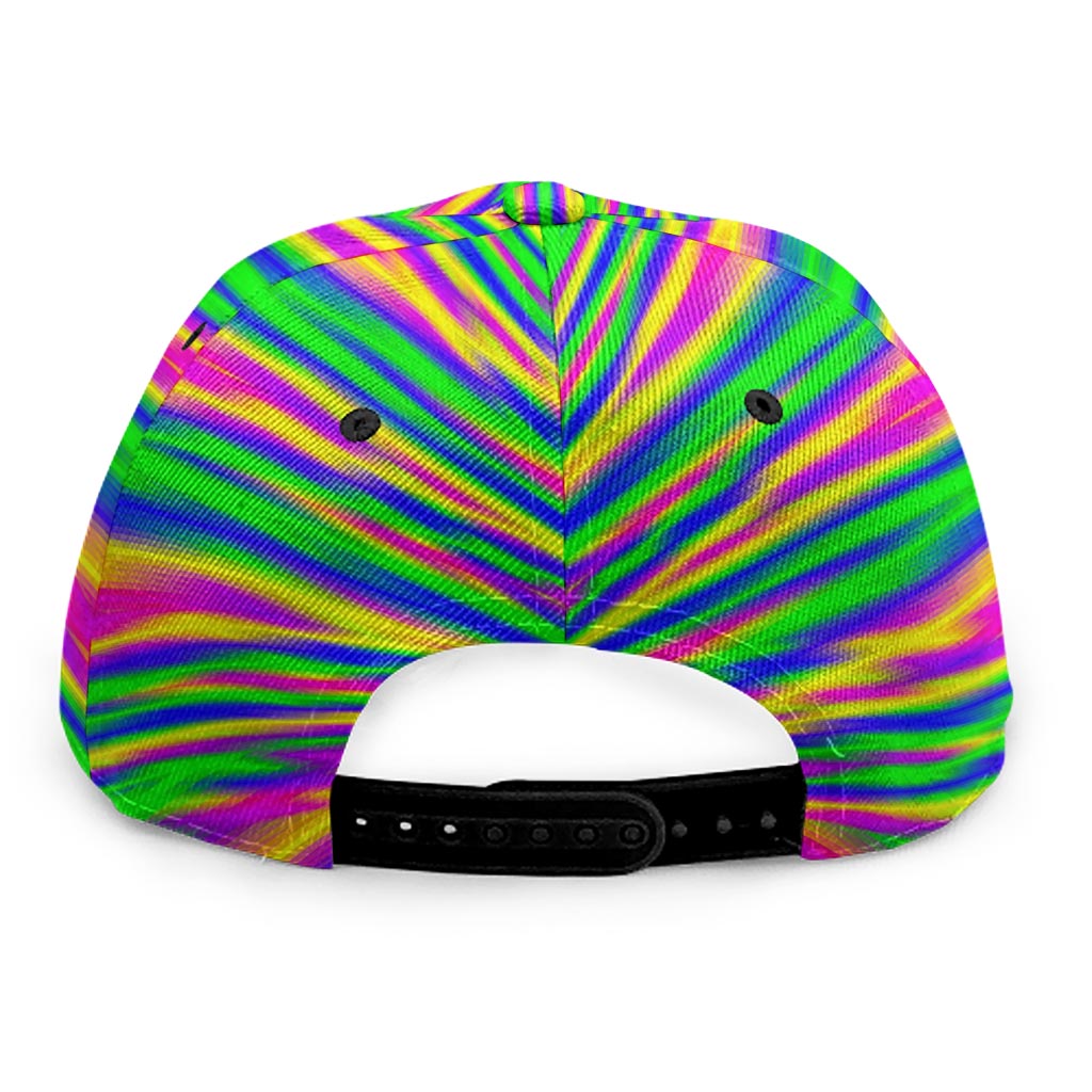 Vibrant Psychedelic Optical Illusion Snapback Cap
