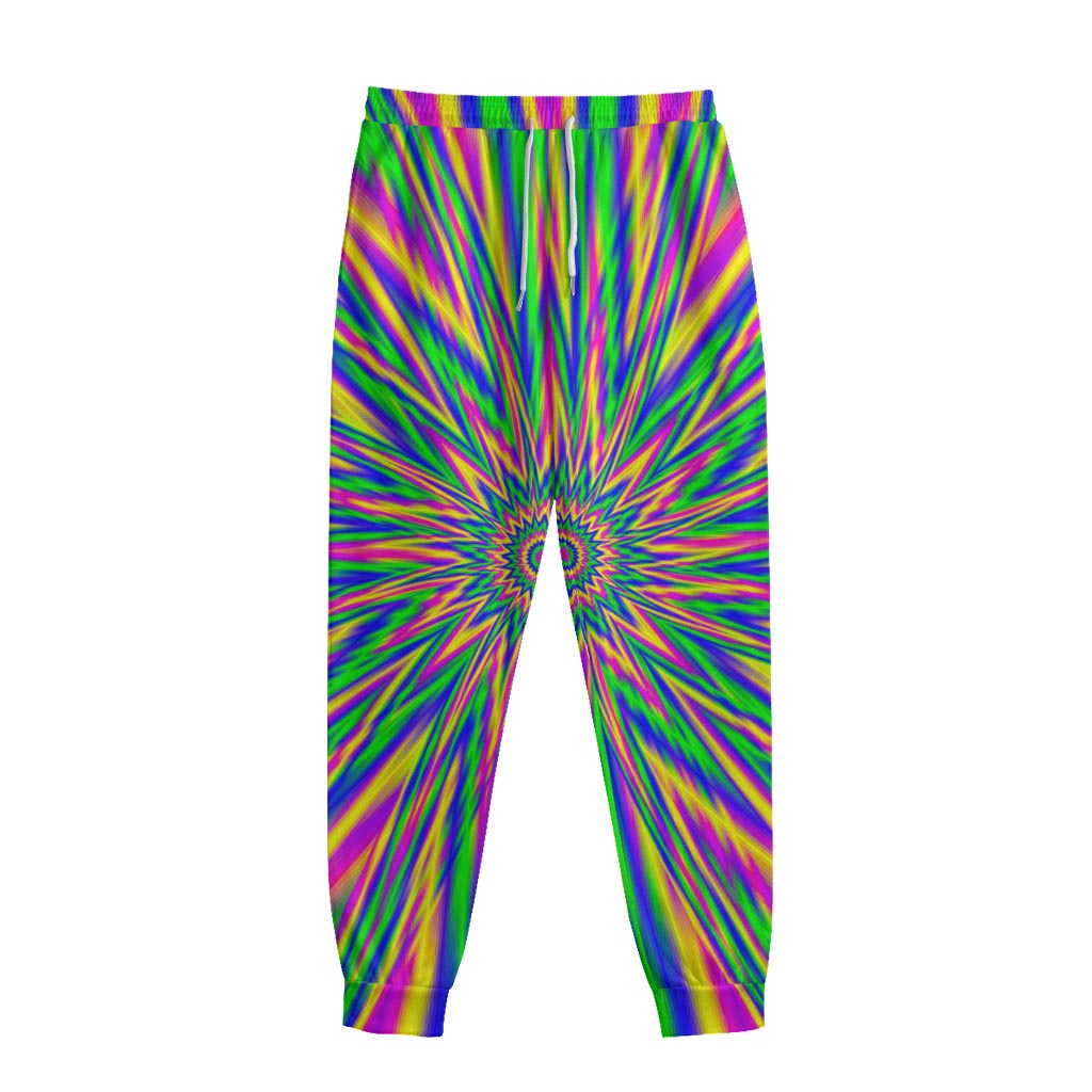 Vibrant Psychedelic Optical Illusion Sweatpants