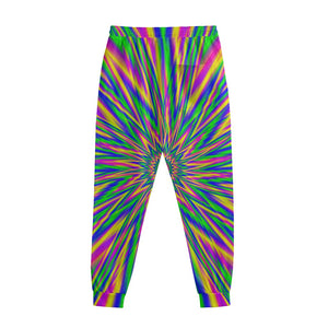 Vibrant Psychedelic Optical Illusion Sweatpants