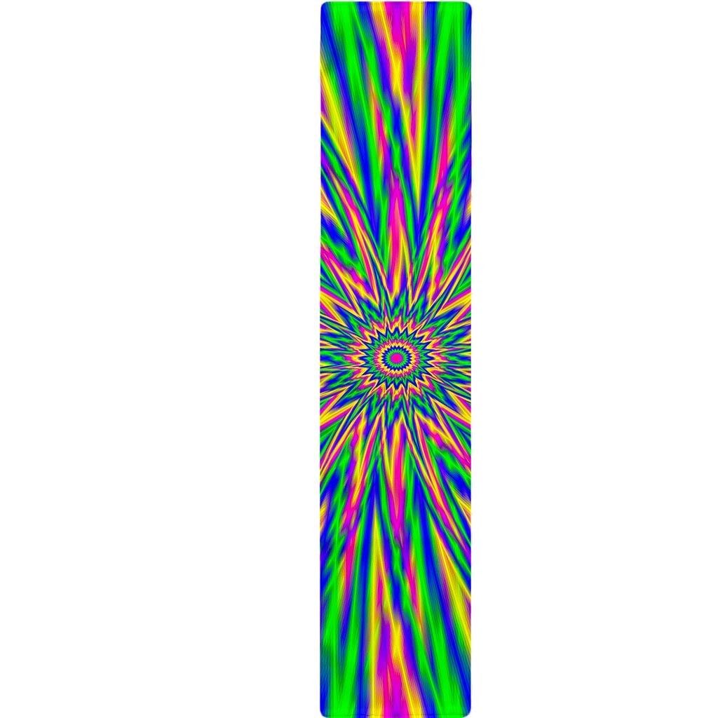 Vibrant Psychedelic Optical Illusion Table Runner