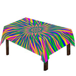 Vibrant Psychedelic Optical Illusion Tablecloth