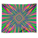 Vibrant Psychedelic Optical Illusion Tapestry