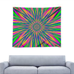 Vibrant Psychedelic Optical Illusion Tapestry