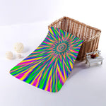 Vibrant Psychedelic Optical Illusion Towel