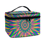 Vibrant Psychedelic Optical Illusion Travel Makeup Bag